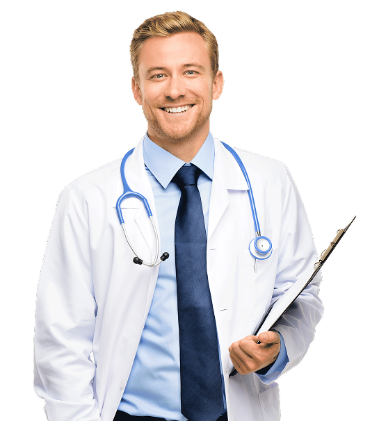Doctor holding digital tablet